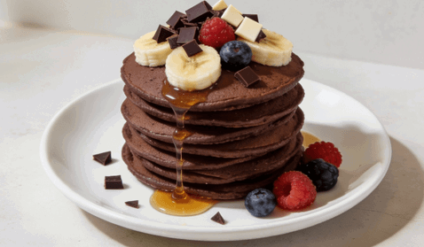 Image of Chocolate Flourless Pancakes Recipe UK