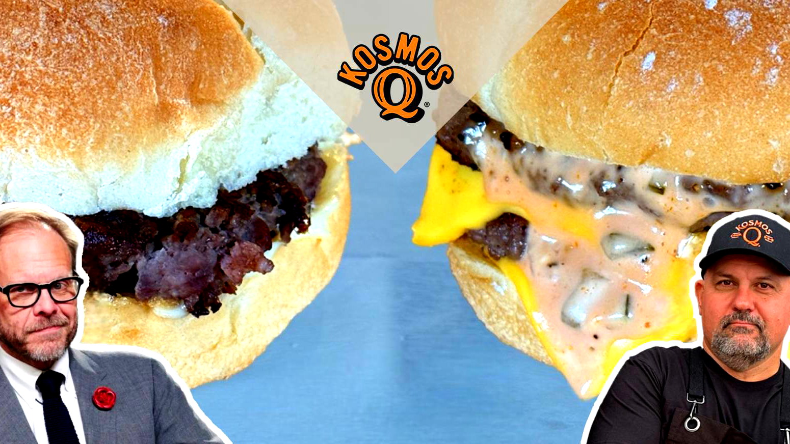 Image of Alton Brown's Burger Of The Gods vs. Kosmo's Favorite Burger