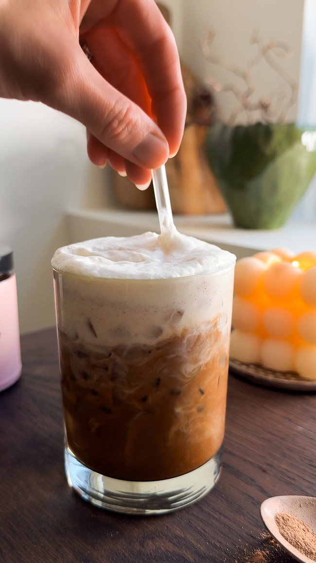 Foamy Iced Mocha Latte