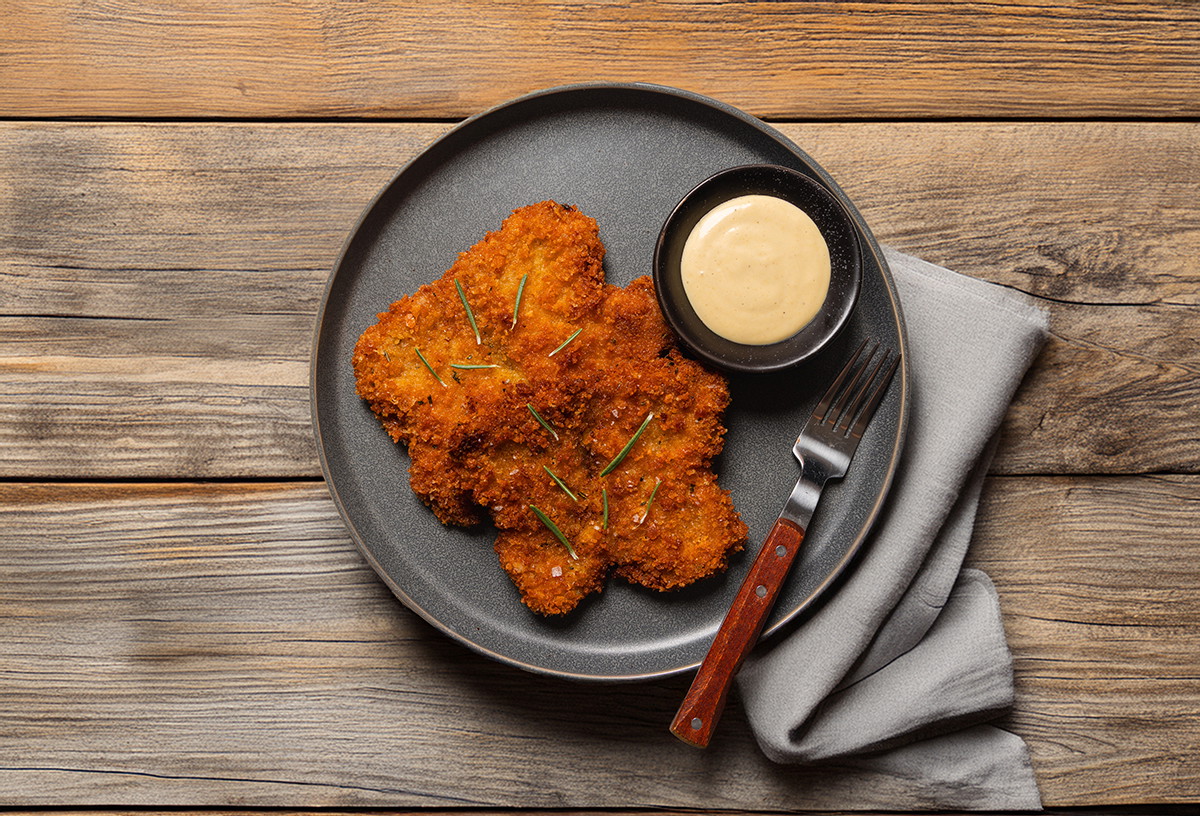 Panko Crusted Pork Cutlets with Honey Mustard