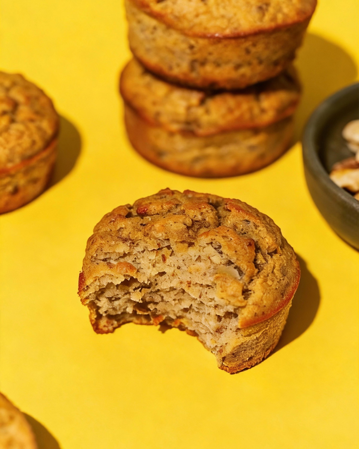 Banana Walnut Lupin Flour Muffins