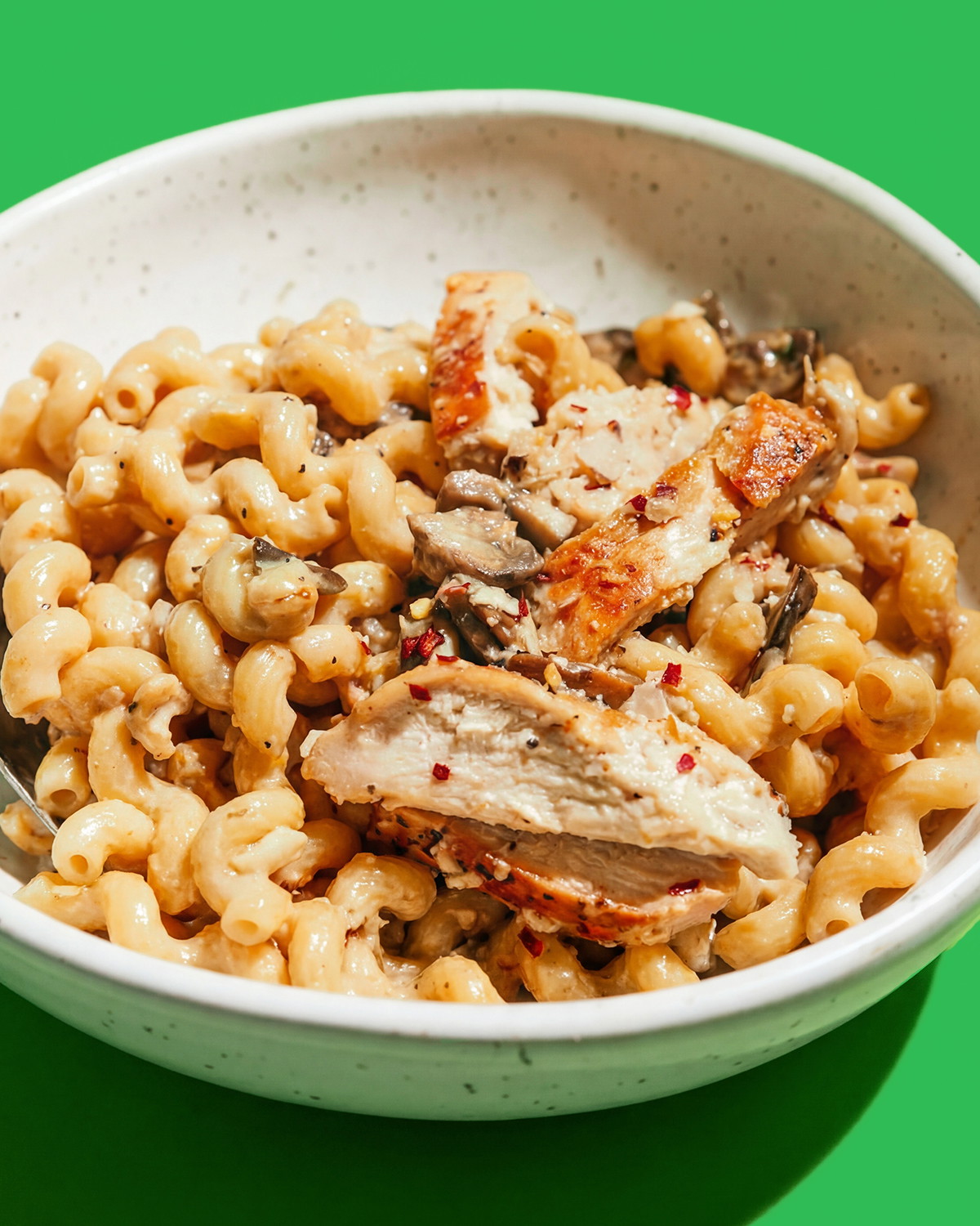 Creamy Mushroom Chicken Cavatappi Recipe