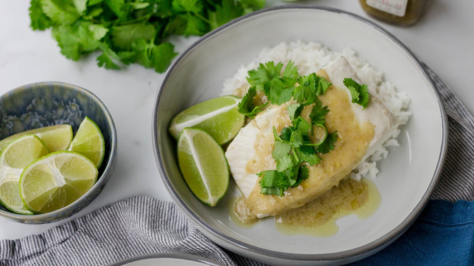 Aromatic Coconut Milk Poached Halibut