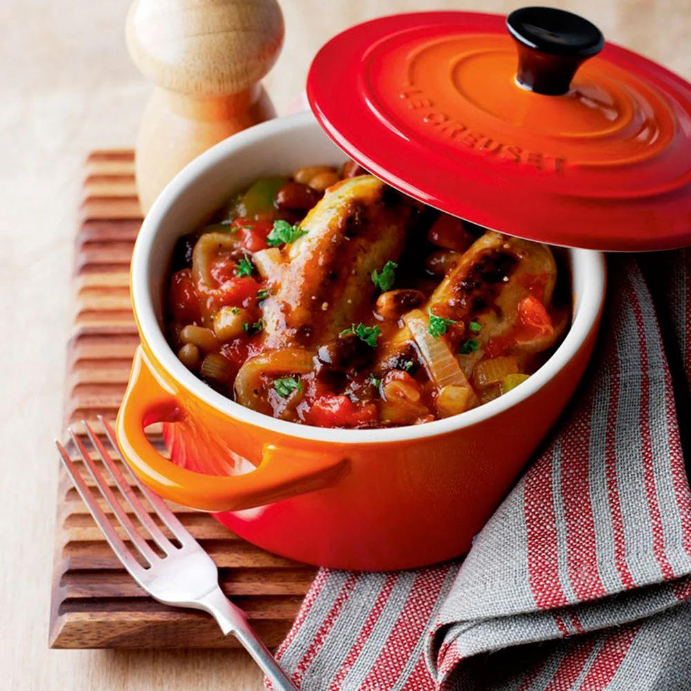 Sausage and bean casserole (mini-casserole recipe)