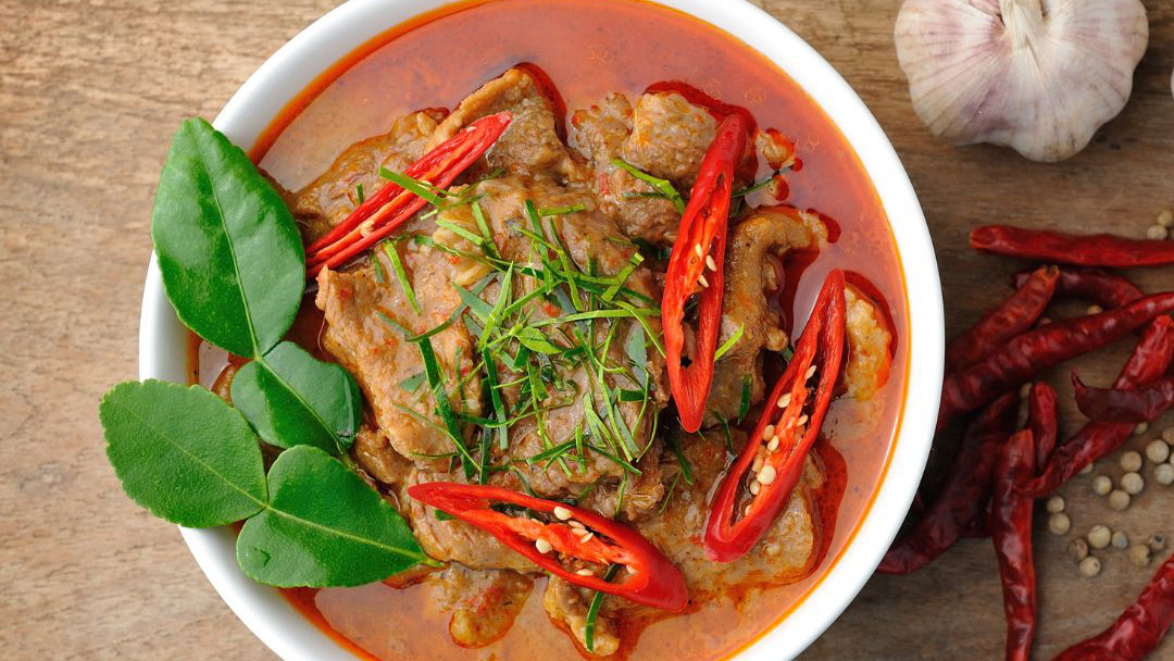 Image of Authentic Thai Red Curry Beef with Mae Ploy