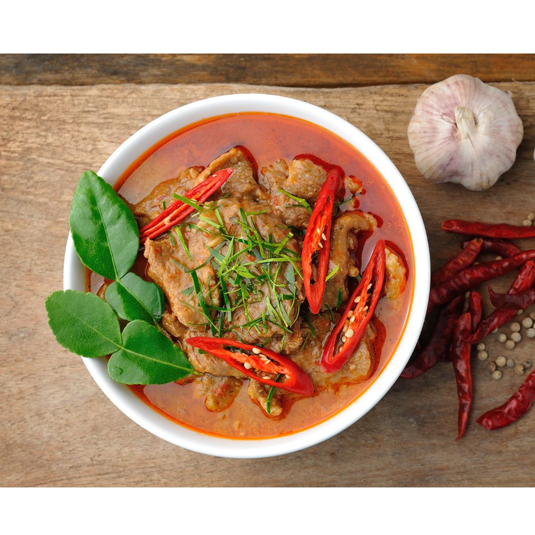 Authentic Thai Red Curry Beef with Mae Ploy
