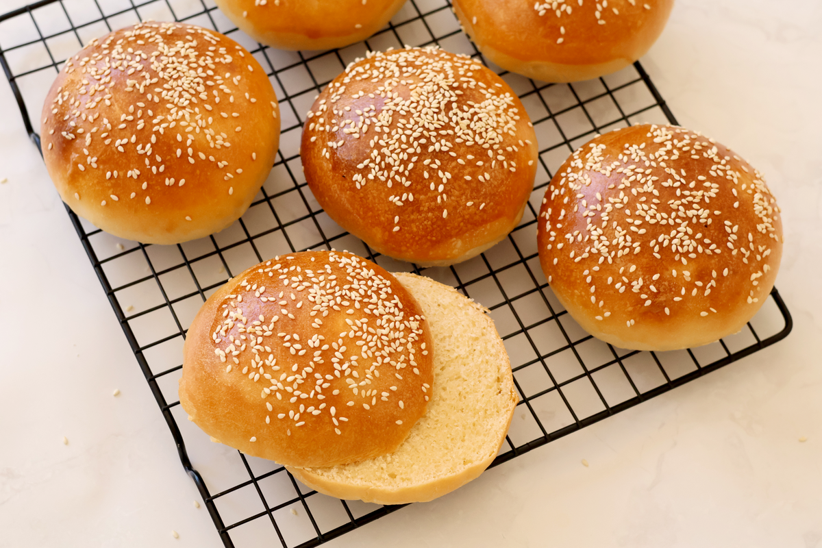 Sourdough Brioche Burger Buns