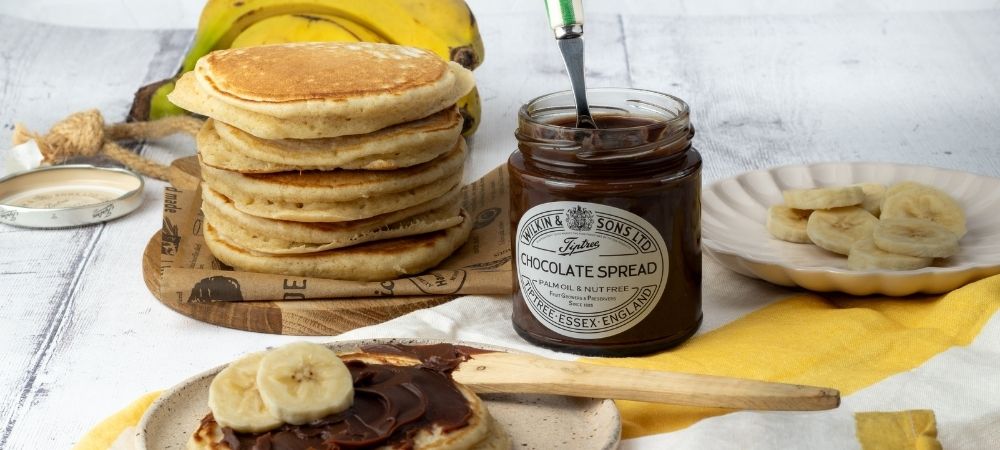 Pancakes with Chocolate Spread and Banana