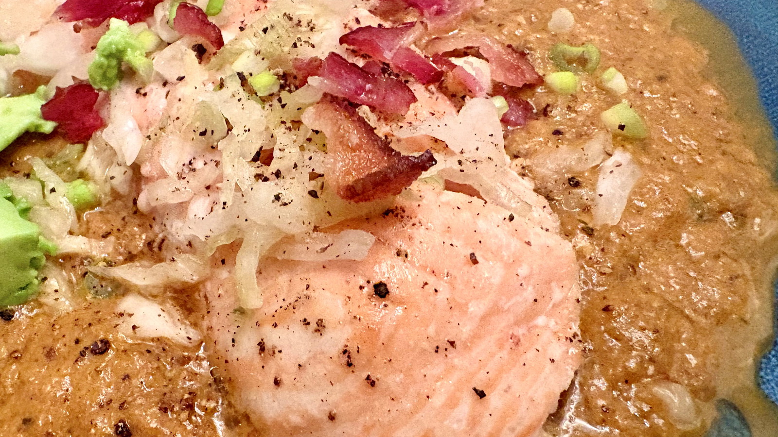Image of Salmon With Bacon Butter Sauce