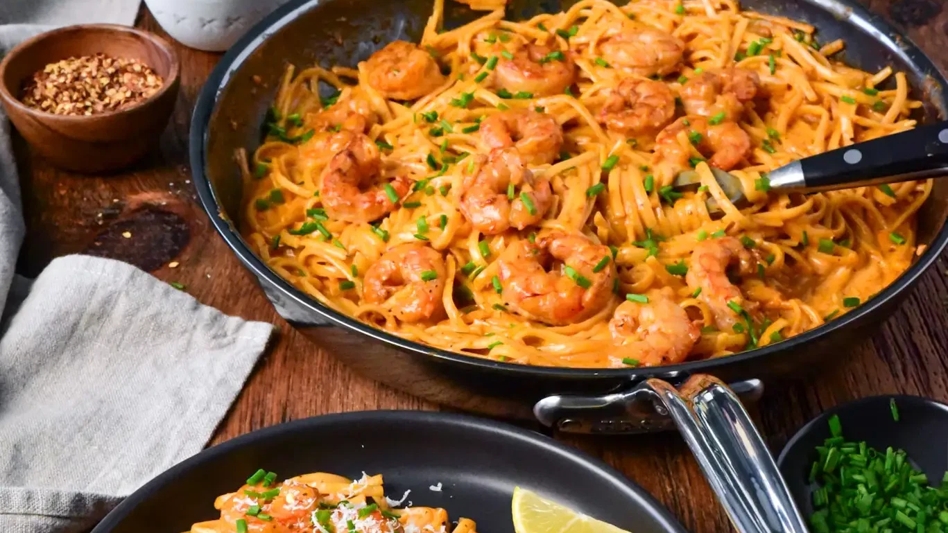 Image of Creamy Spicy Cajun Shrimp Linguine