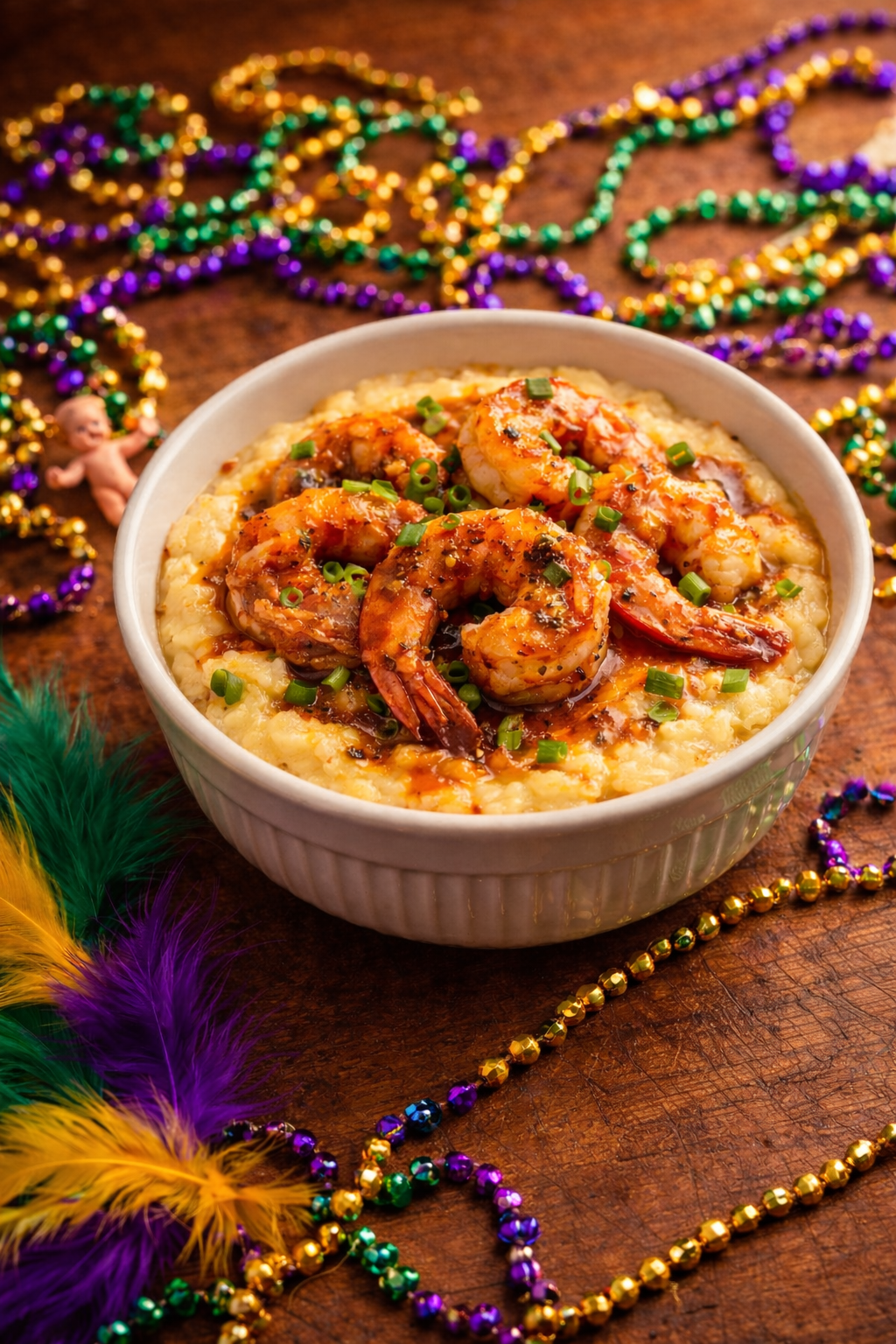 Shrimp & Grits with W Sauce & Everyday Hot Sauce