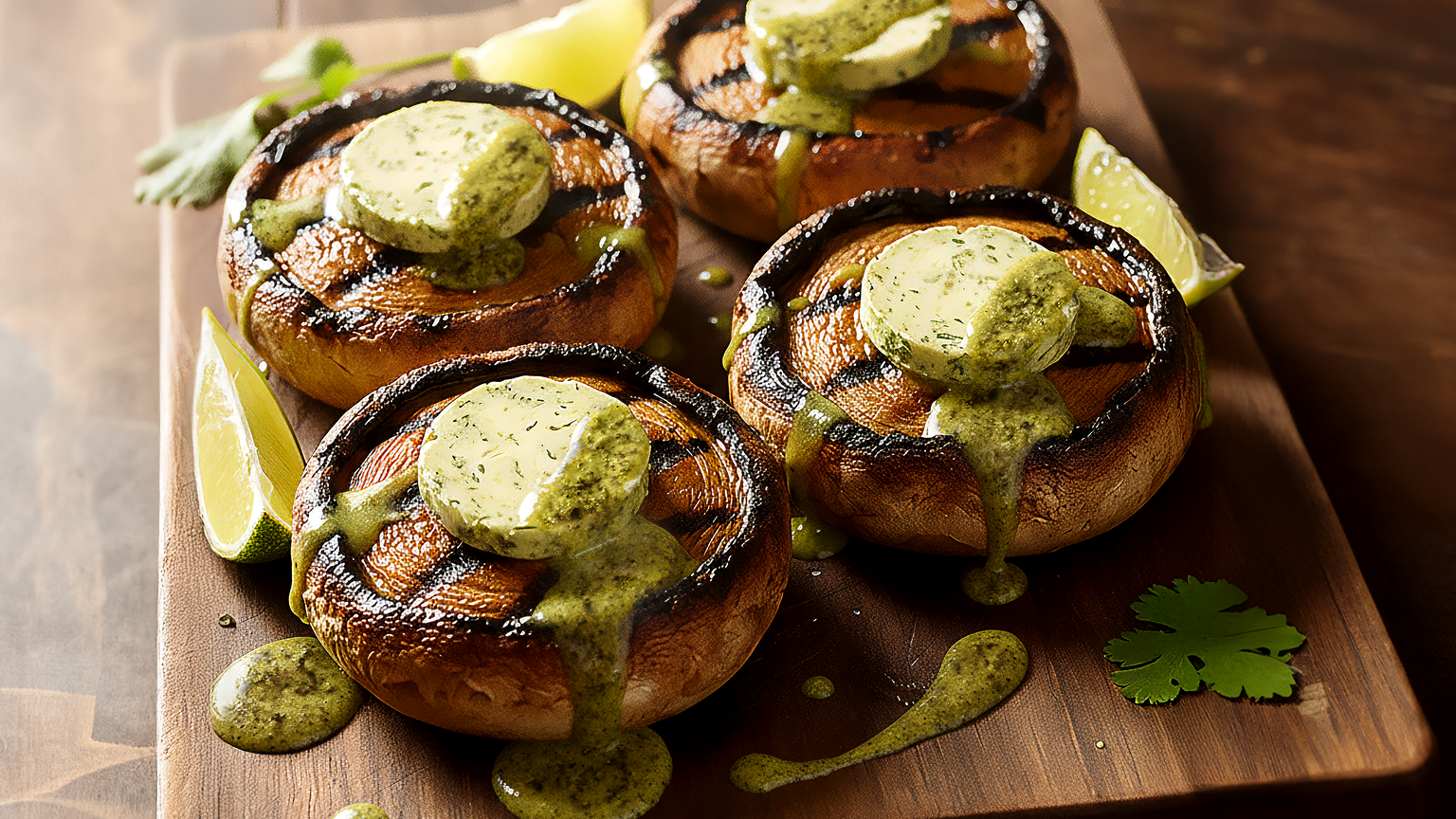 Steki z portobello z masłem ziołowym Poblano