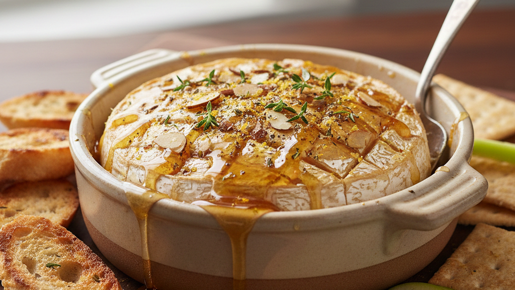 Discover the perfect balance of heat and sweet with Old Town Spice Shop’s Hot Honey Baked Brie. An easy, 15-minute gourmet appetizer featuring our handcrafted infused honeys and signature Italian seasoning. Perfect for your next party or charcuterie board!