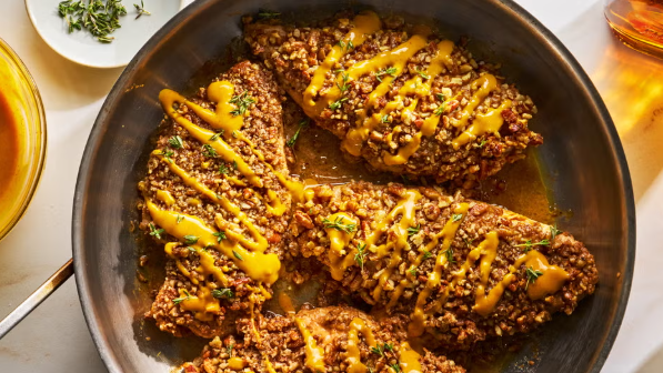 Pecan-Crusted Chicken with Maple Glaze