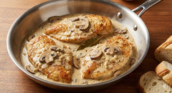 Chicken With Cream and Mushrooms American Vinegar Works