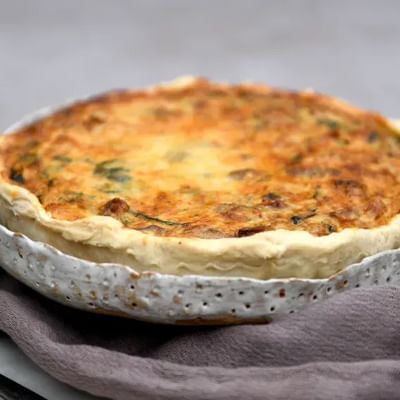 Quiche de lomos de Jurel con espinaca Fisherman