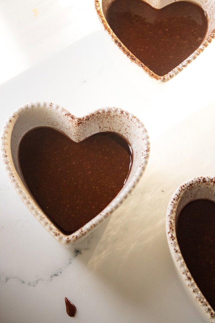 Image of Pour into ramekins. 