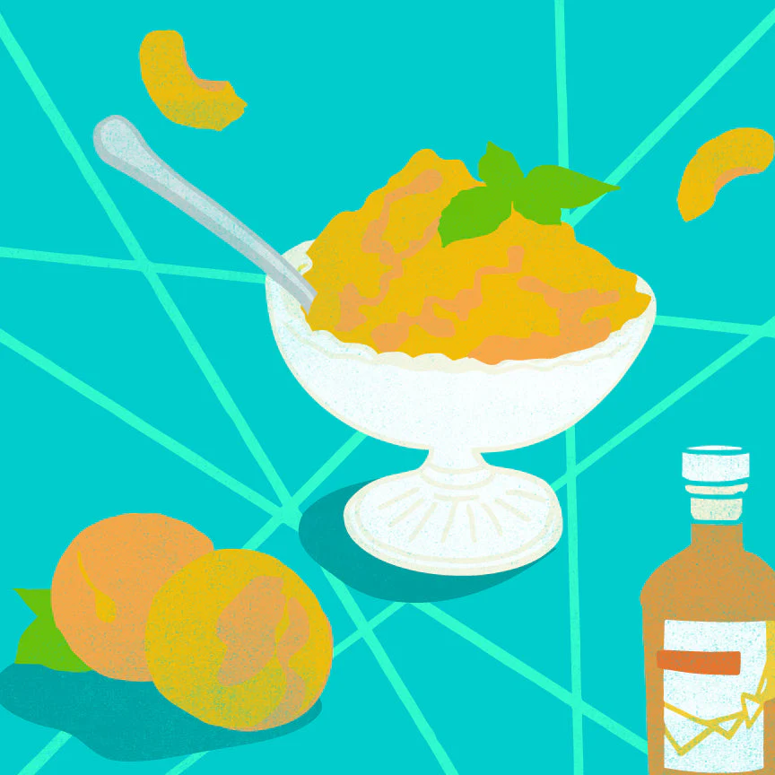 Peach and Honey Granita