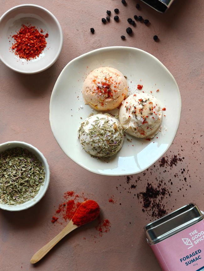 Specerijen boter in verschillende smaken