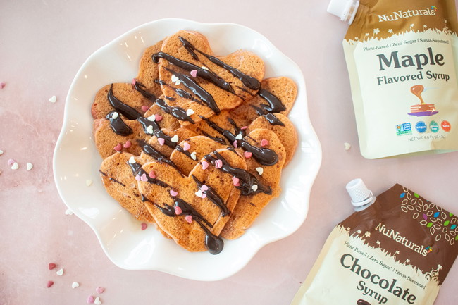 Image of Sugar Free Pink Heart Pancakes