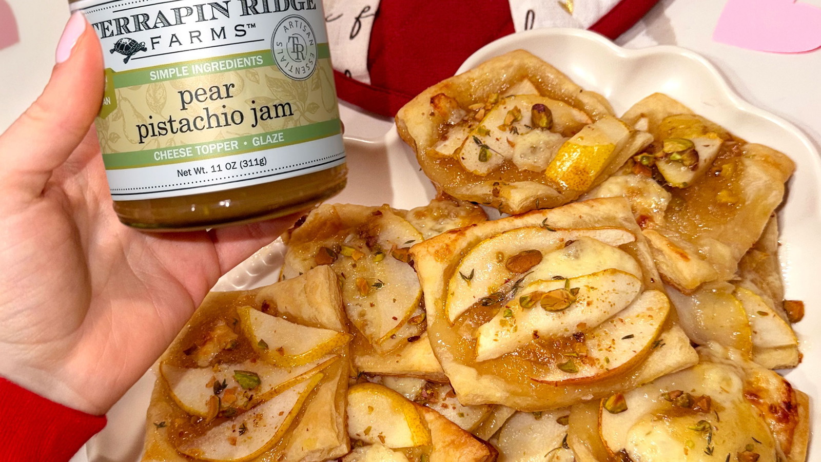 Image of Pear & Pistachio Jam Tart