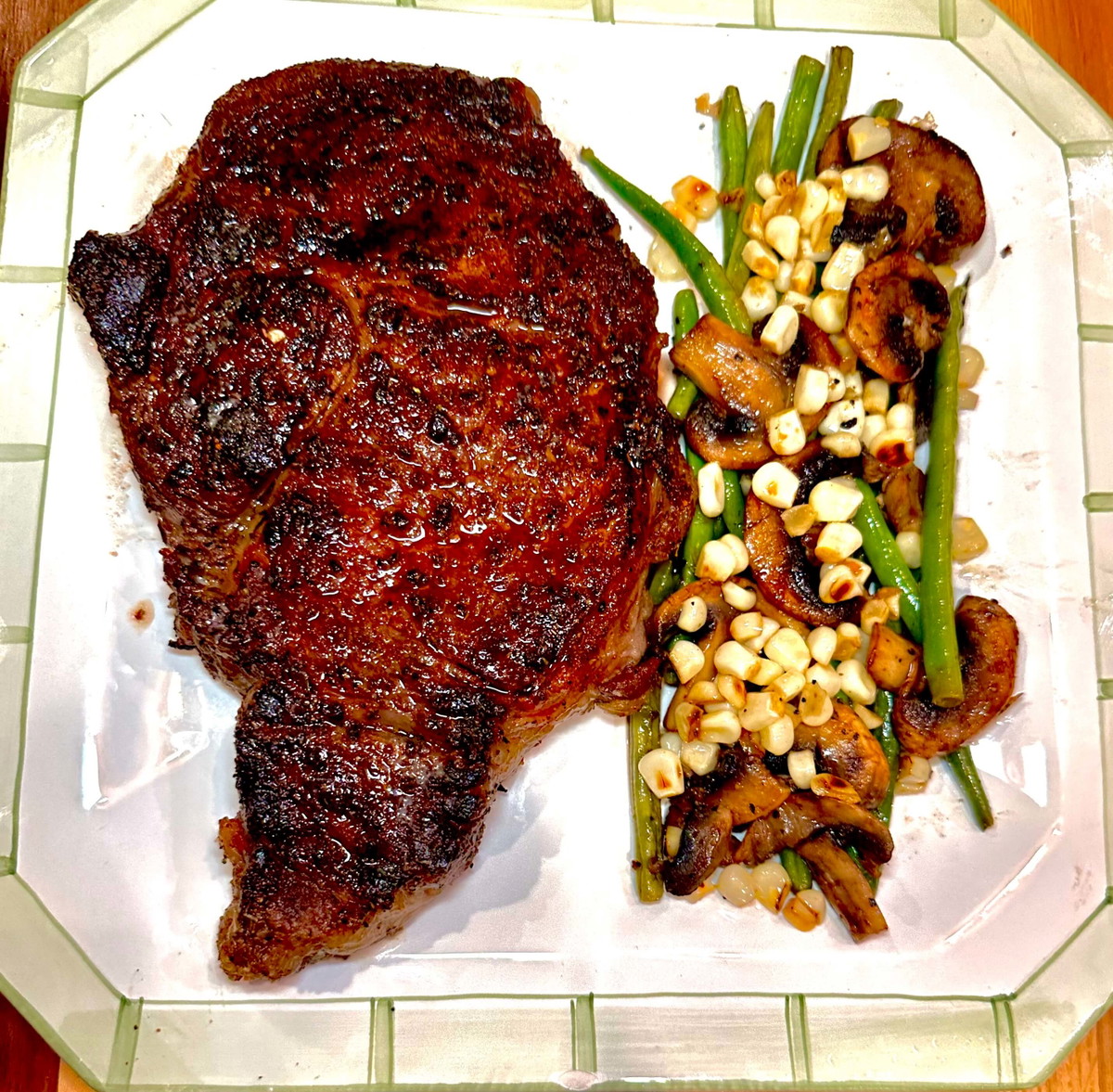 Cajun Ribeye with Desert Gold Vegetable Medley