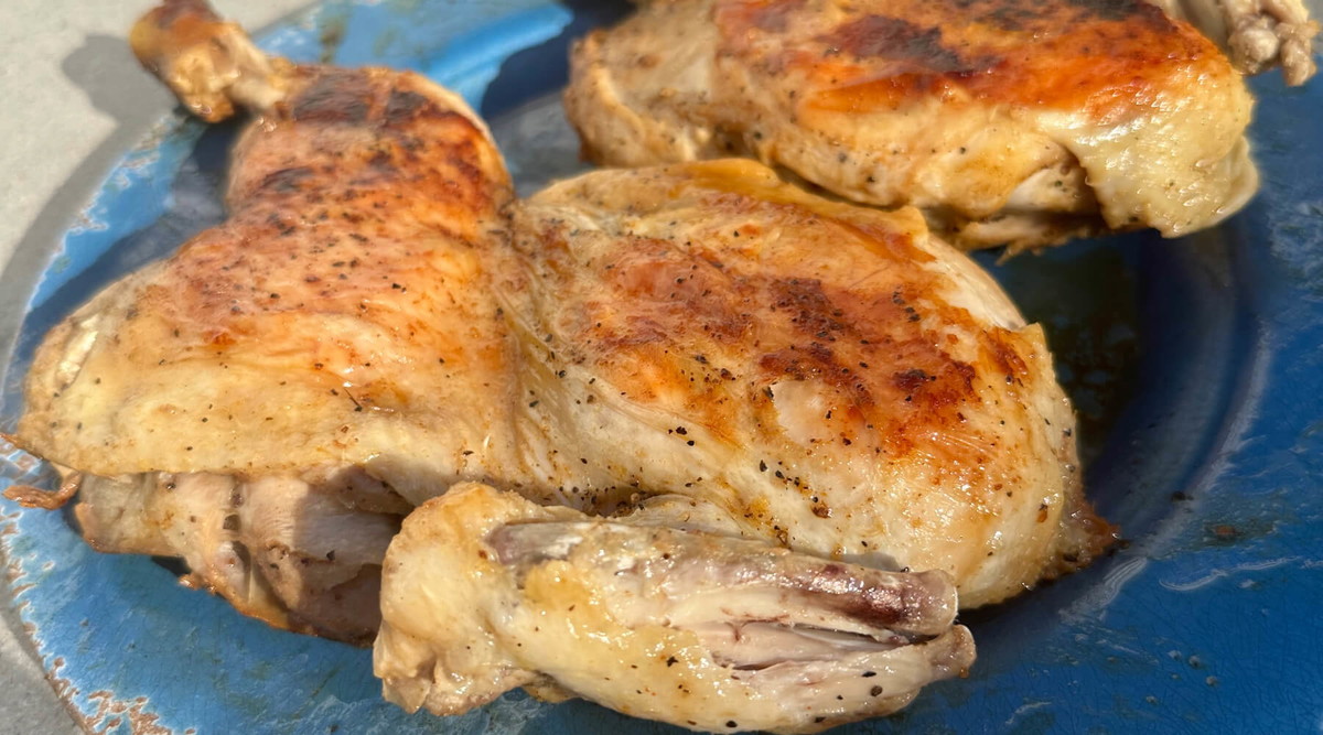 Chicken Under a Brick (Griddle Parchment Bag Chicken)