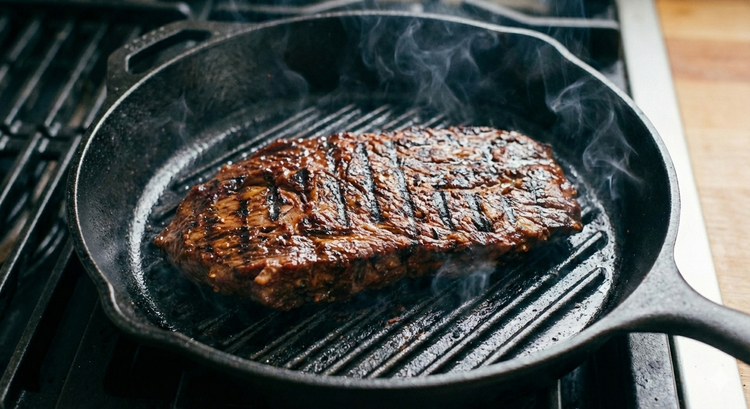 Image of Grill the flank steak for about 4-6 minutes on each...