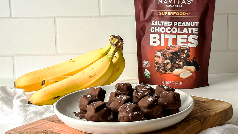Image of Frozen Chocolate PB Banana Bites