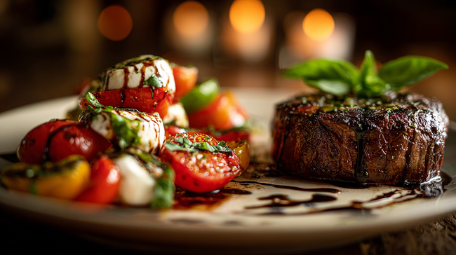 Marbled Meatery Heirloom Caprese Salad