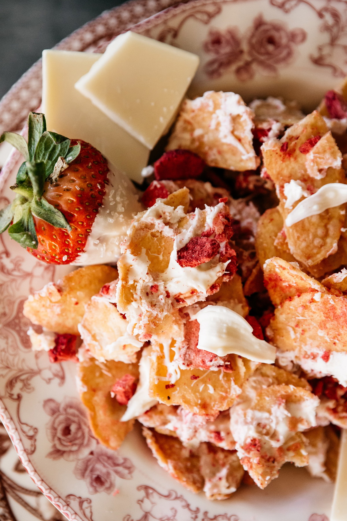 White Chocolate Strawberry Bark with Vandy