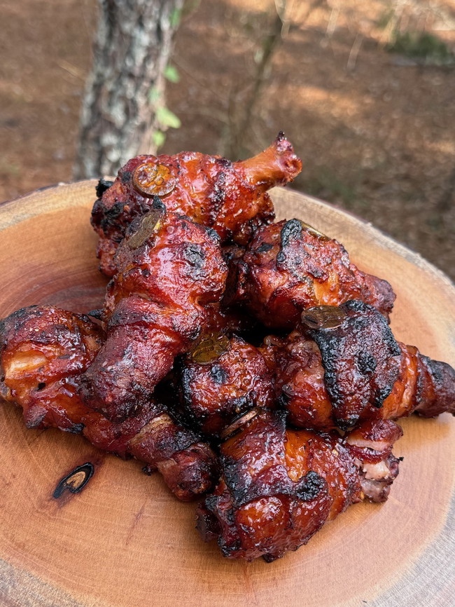 Bacon Wrapped Chicken Legs!