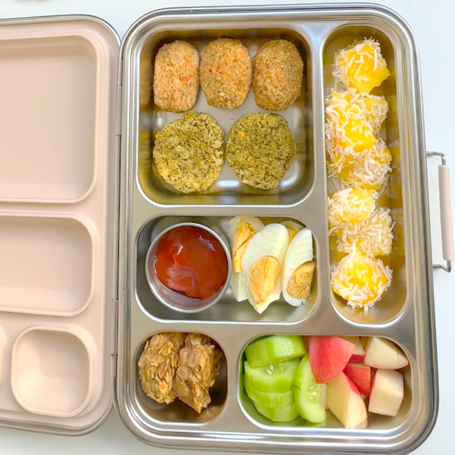 Image of Chicken Nuggies & Chickpea Herby Bites - School Lunchbox Edition