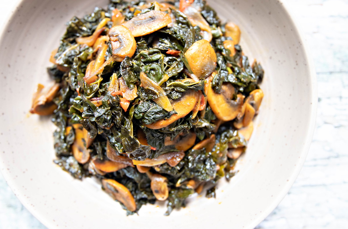 Sautéed Kale & Mushrooms