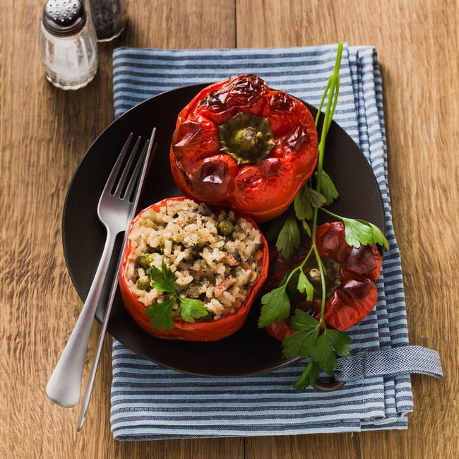 Image of Vegan Stuffed Bell Peppers