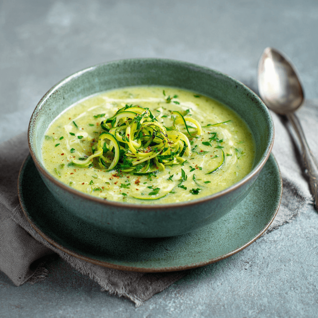 Lichte courgettecrèmesoep voor intermittent fasting