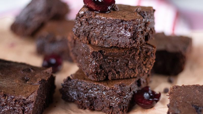 Image of Rustic Cherry Chunk Brownies