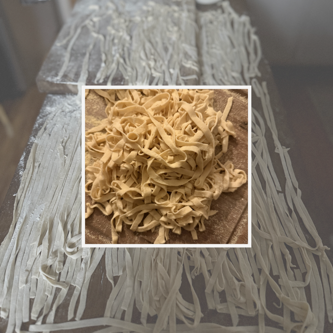 Homemade Sourdough Linguine Pasta