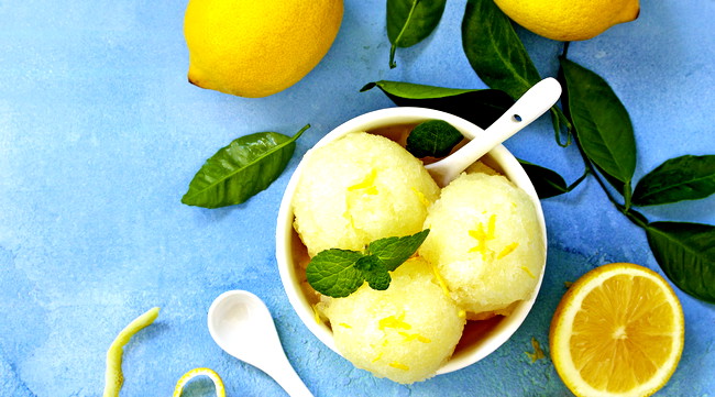 Image of Zitronensorbet Rezept – Einfaches Zitronensorbet selber machen