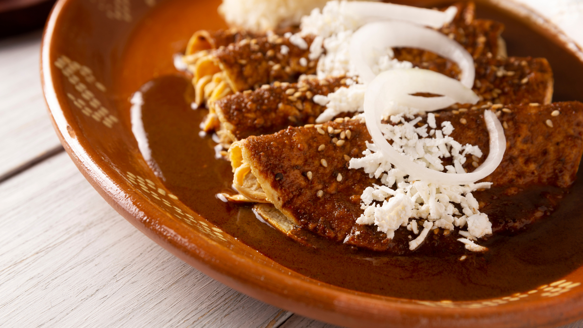 Oaxacan Chicken Enchiladas