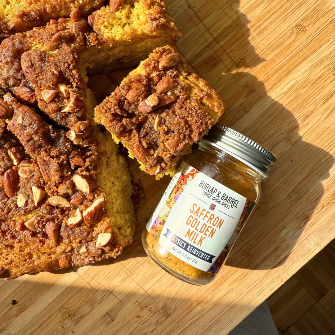 Saffron Golden Milk Snacking Cake