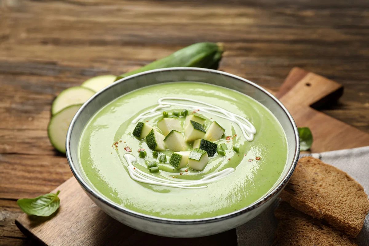 Homemade traditional zucchini soup