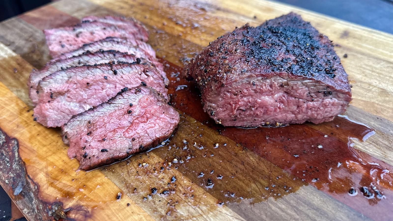 Image of Peppercorn-Crusted Tri-Tip with Garlic Mustard Finish
