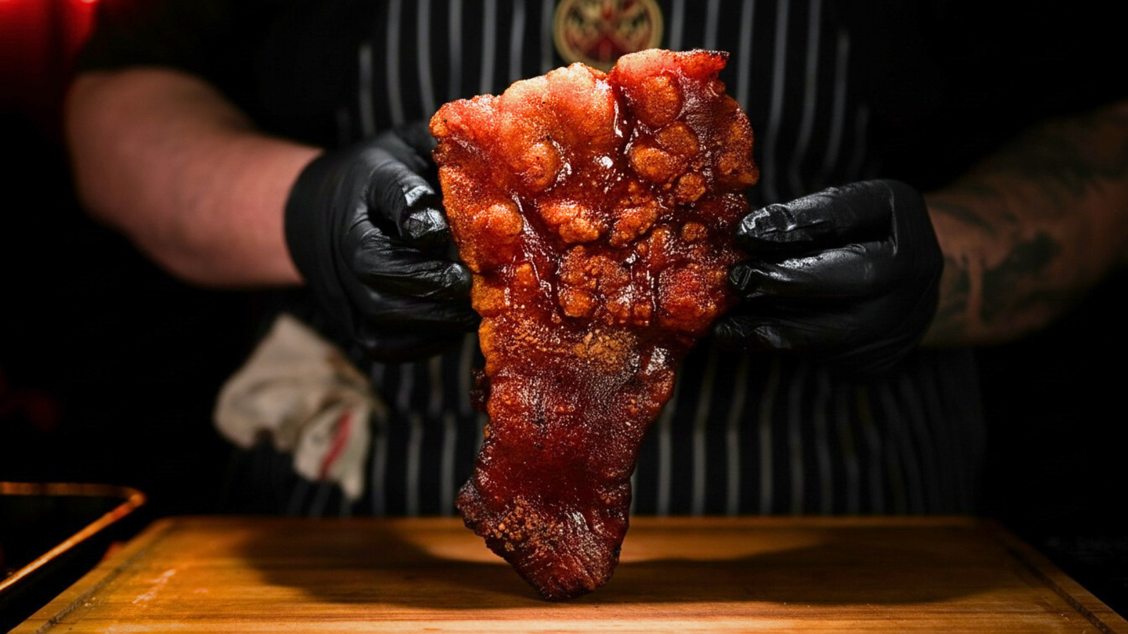 Image of Smoked Puerto Rican Pernil and Crispy Cuerito