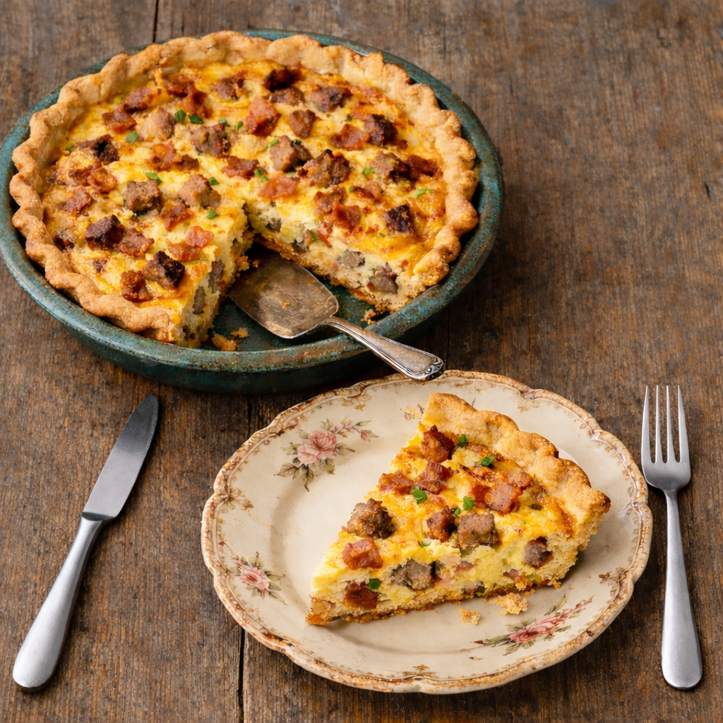 Bacon & Sausage Breakfast Quiche