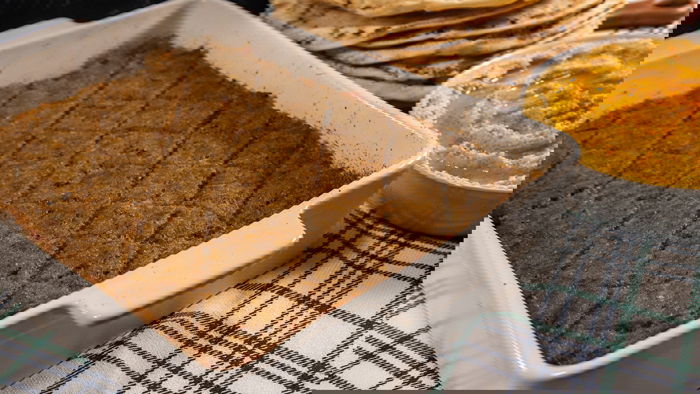 Image of Deliciously Authentic Baked Kibbeh and Hummus