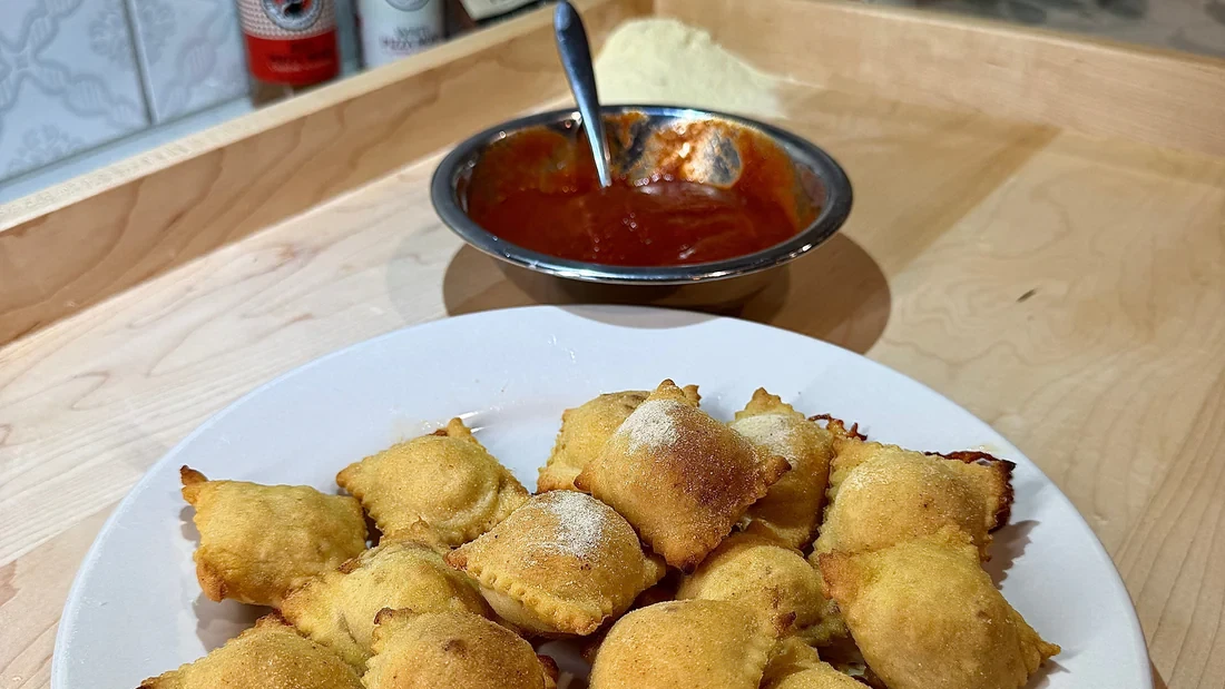 Urban Slicer Pepperoni Pizza Rolls with Hot Honey Mojo Dip