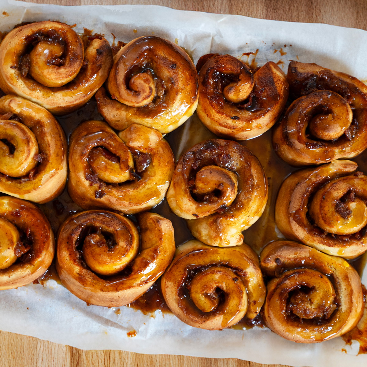 Sticky Maple Bacon Scrolls