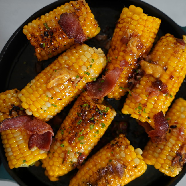 Grilled Corn with Maple Bacon Butter