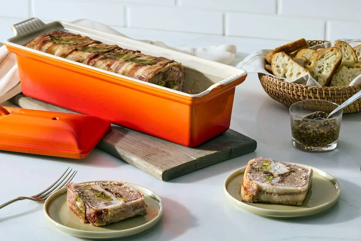 Pork and chicken terrine pâté with cognac and pistachios